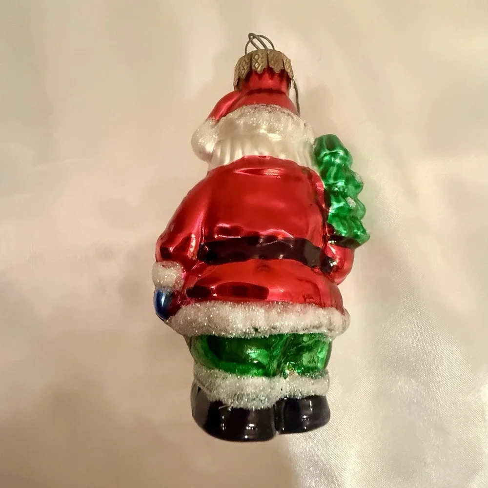 Inge Glass Santa Old‎ World Christmas Hand Painted Vintage Made In Germany.